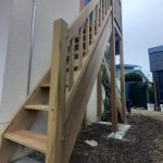 escalier extérieur en Iroko